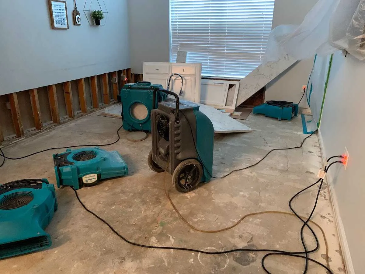 Dehumidifier in flood-cut room for Water Extraction & Removal in Wawayanda